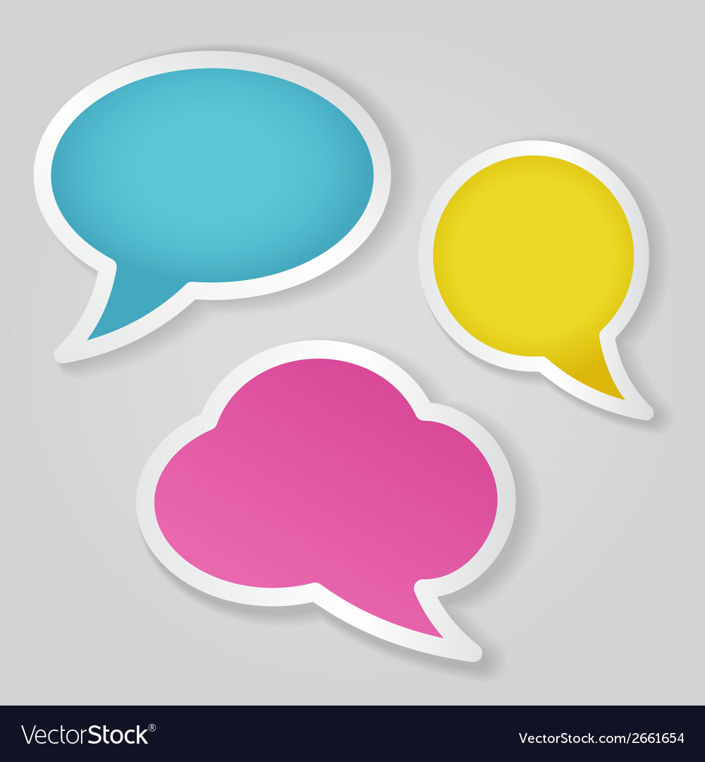 Set Of Colorful Speech Bubbles Royalty Free Vector Image