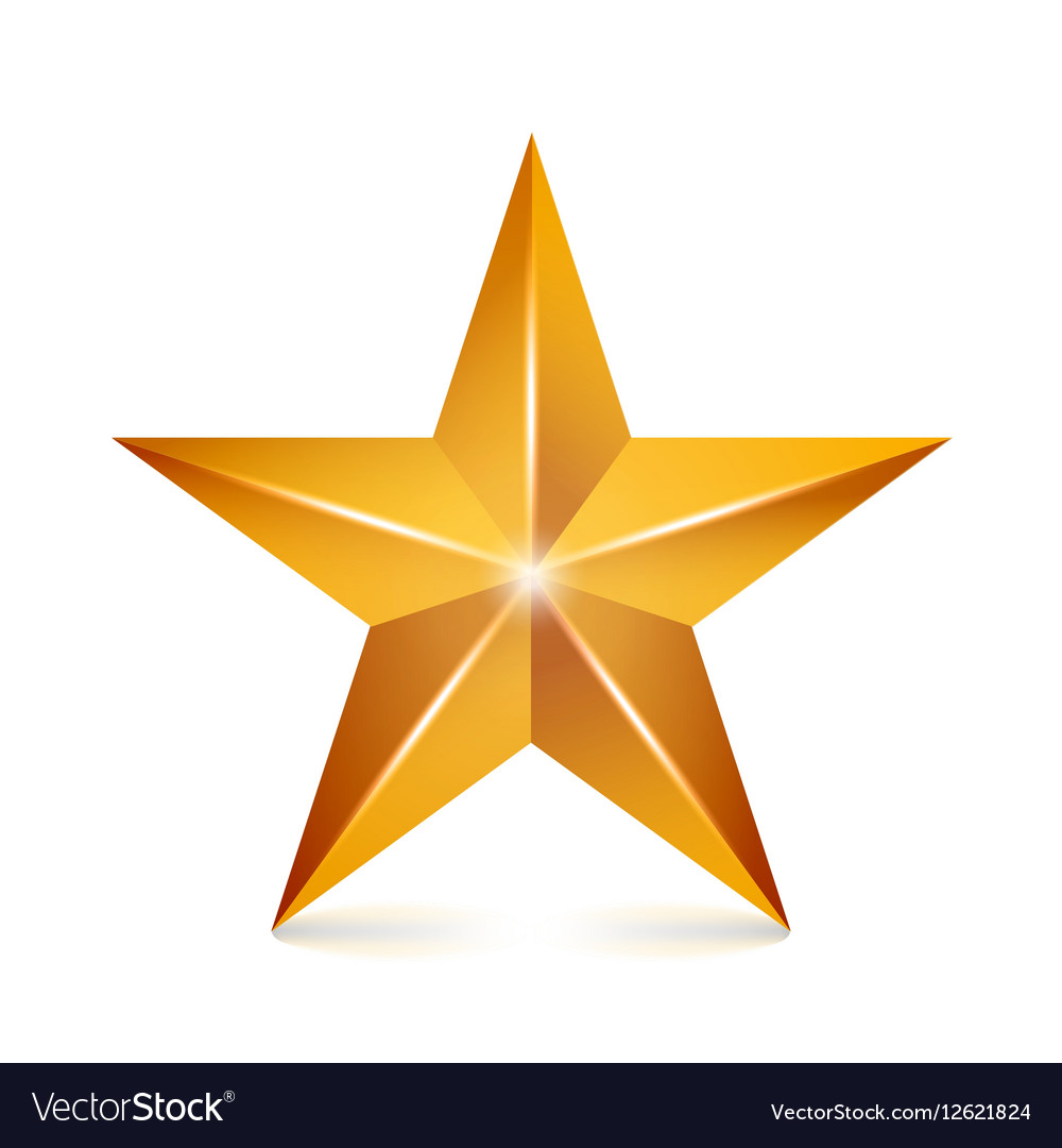 Achievement Star Yellow Sign Golden Royalty Free Vector