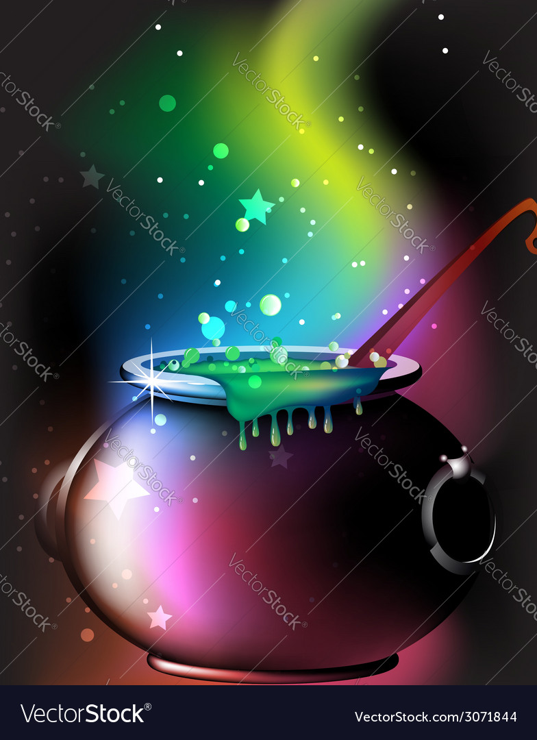 Magic Cauldron With A Potion Royalty Free Vector Image