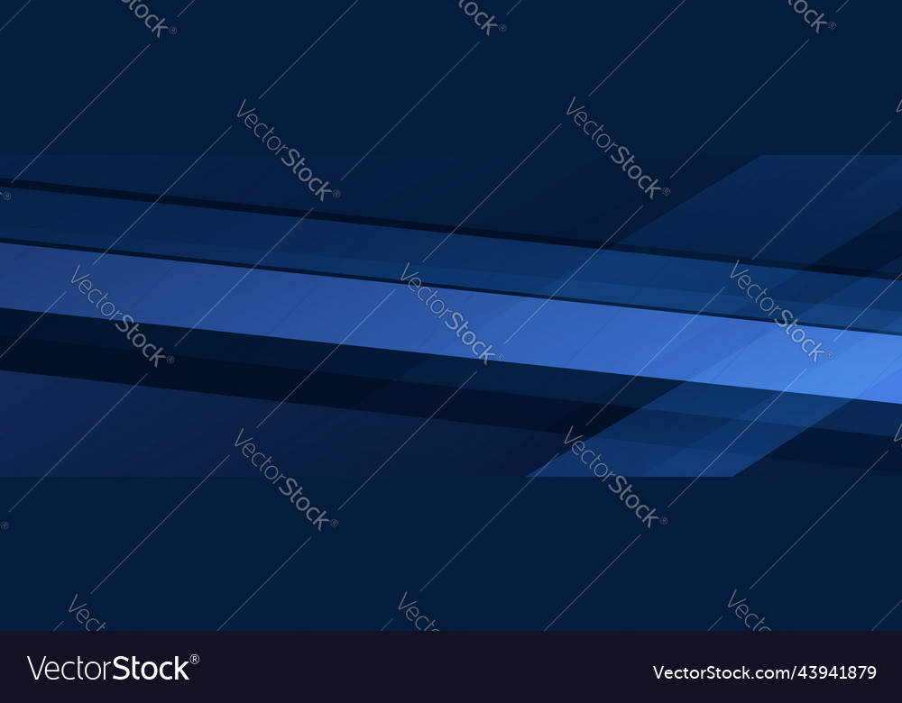 Blue Modern Abstract Wide Banner With Geometric Vector Image