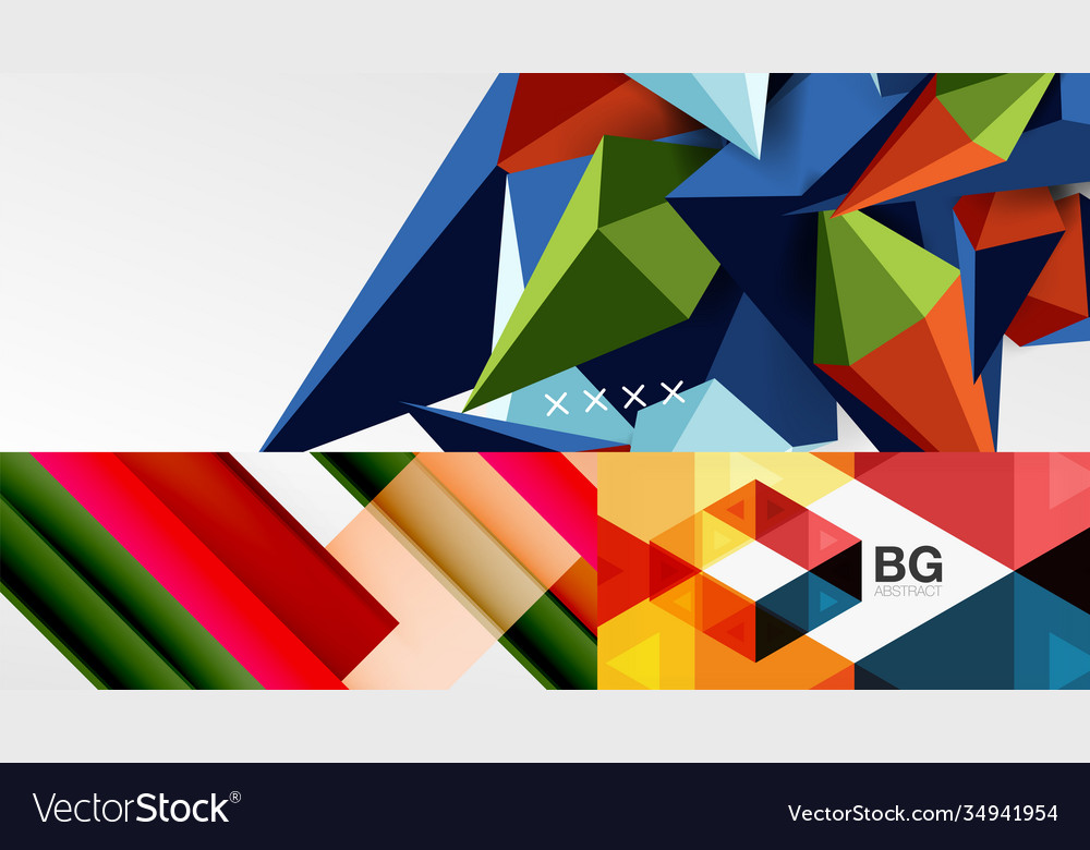 Set Minimal Geometric Backgrounds Royalty Free Vector Image