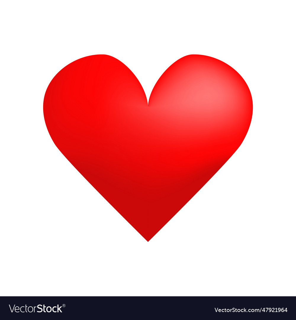 Big Red Heart Royalty Free Vector Image Vectorstock