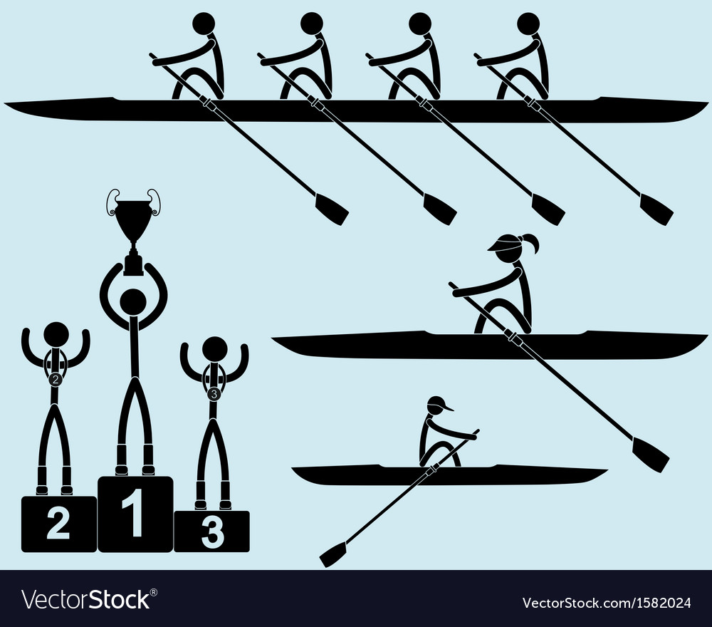 Rowing Royalty Free Vector Image Vectorstock