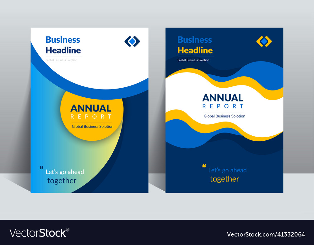 Annual Report Catalog Cover Design Template Vector Image