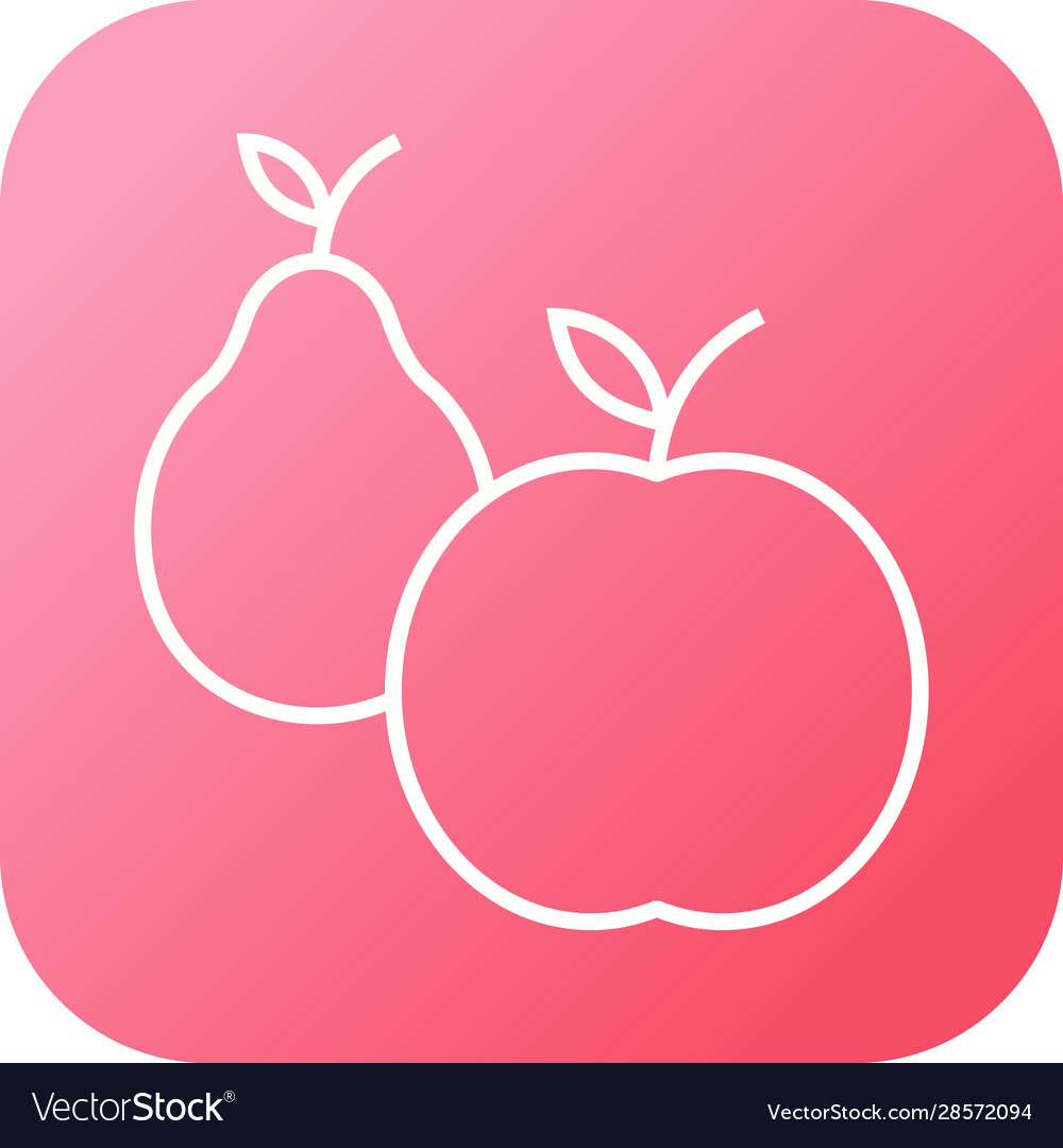 Beautiful Fruit Line Icon Royalty Free Vector Image