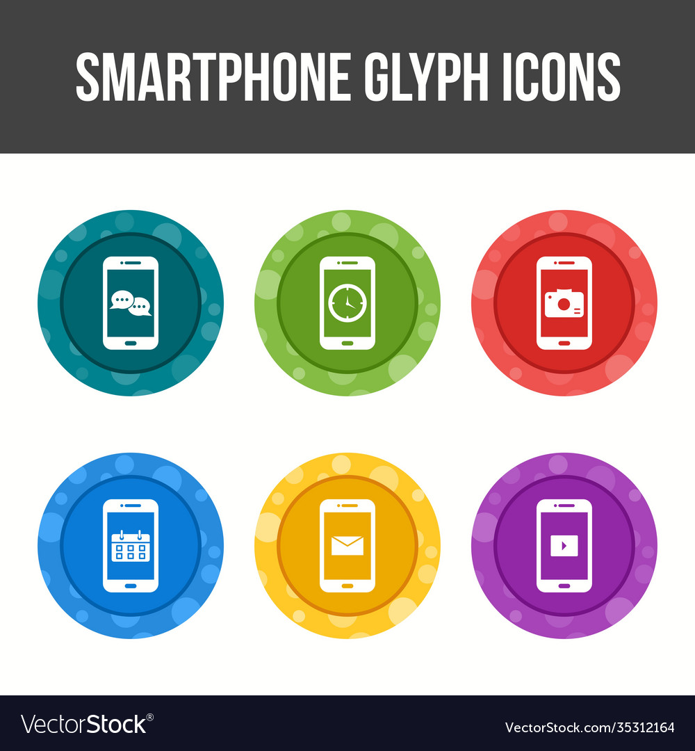 Mobile Apps Icon Set Royalty Free Vector Image