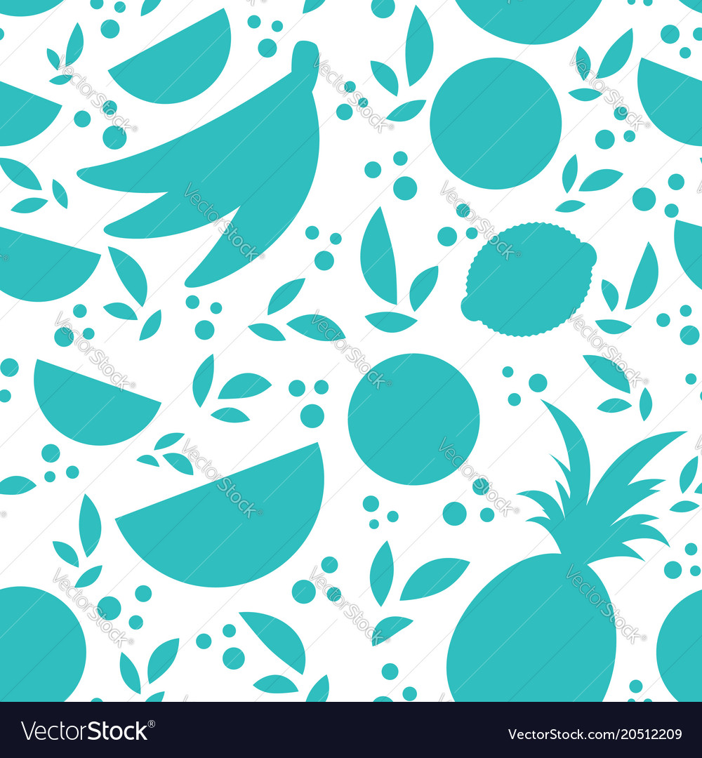 Colorful Seamless Pattern Of Silhouettes Vector Image