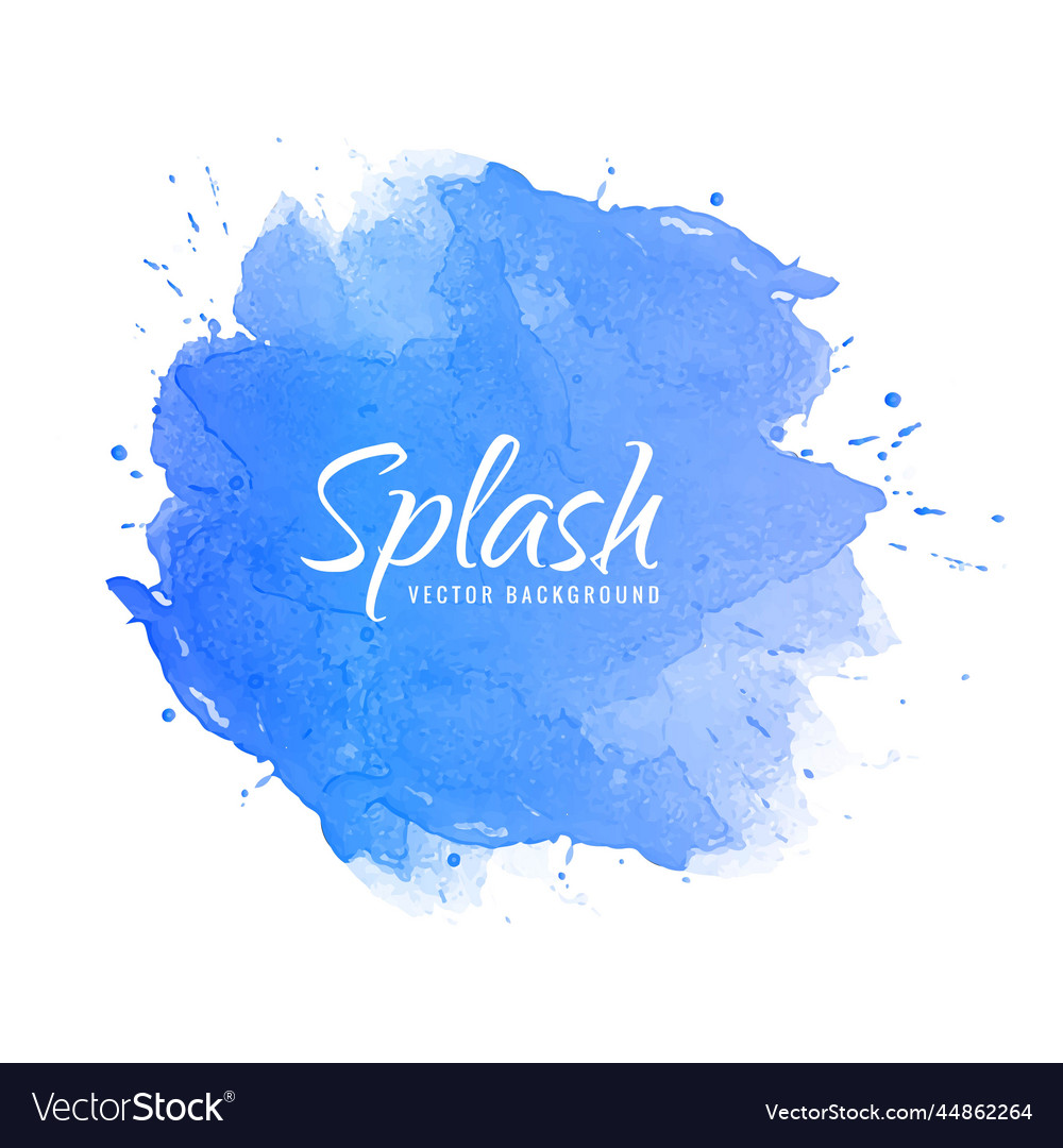 Abstract Colorful Watercolor Ink Splash Design Vector Image