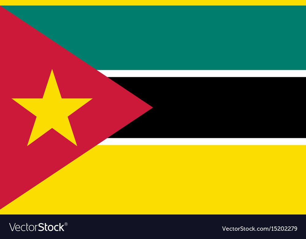 National Flag Mozambique Royalty Free Vector Image