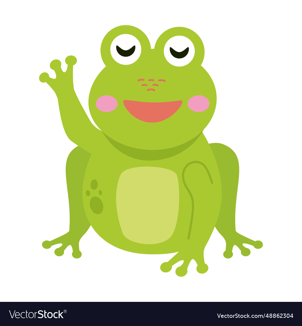 Happy Frog Royalty Free Vector Image VectorStock