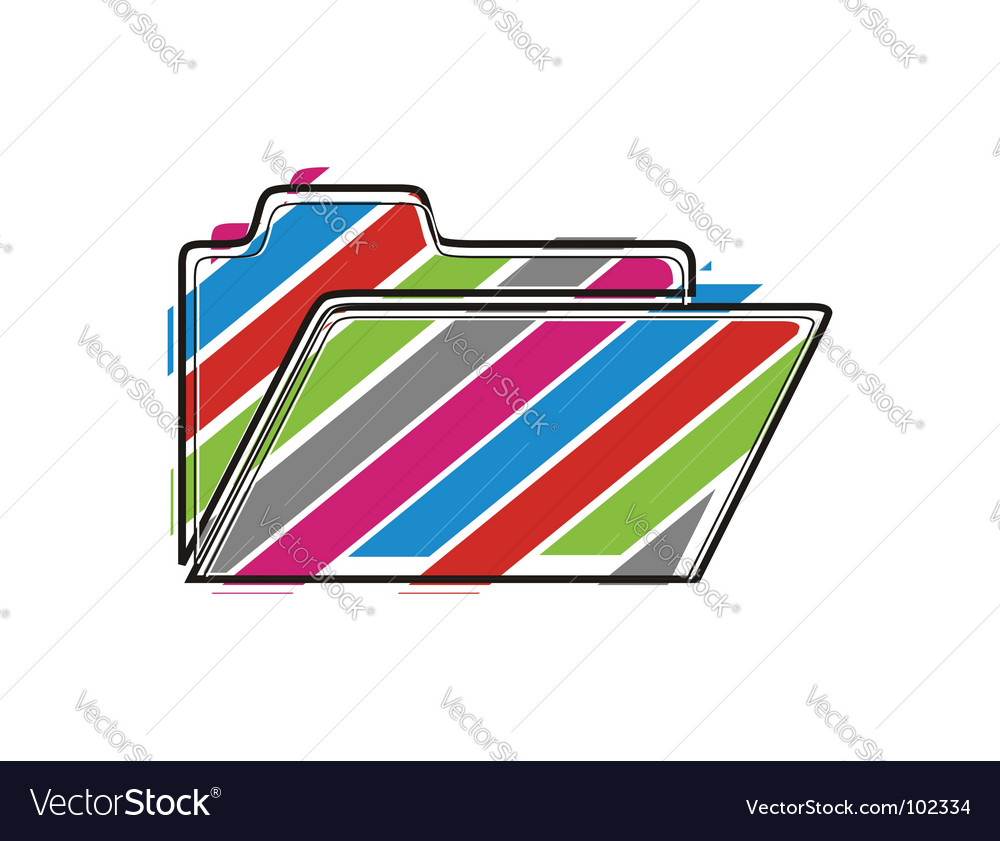 Folder Icon Royalty Free Vector Image Vectorstock