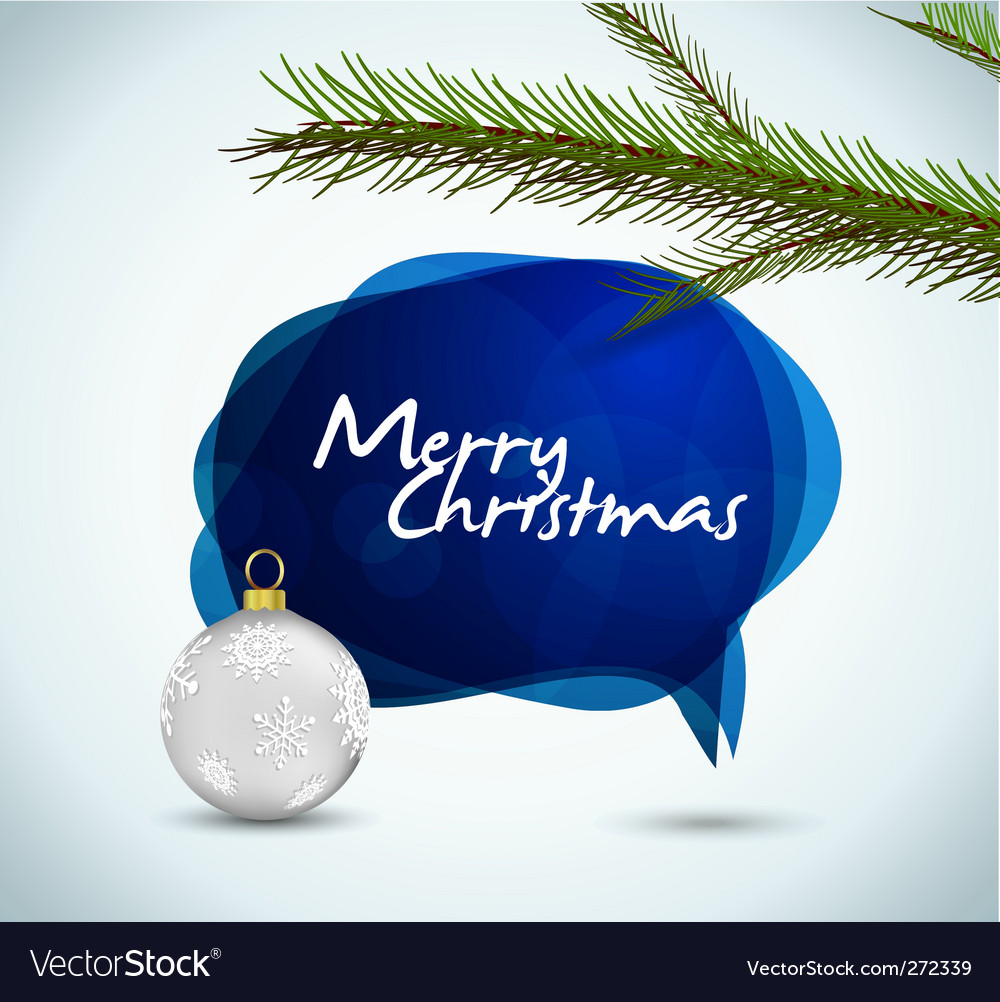 Christmas Speech Bubble Royalty Free Vector Image