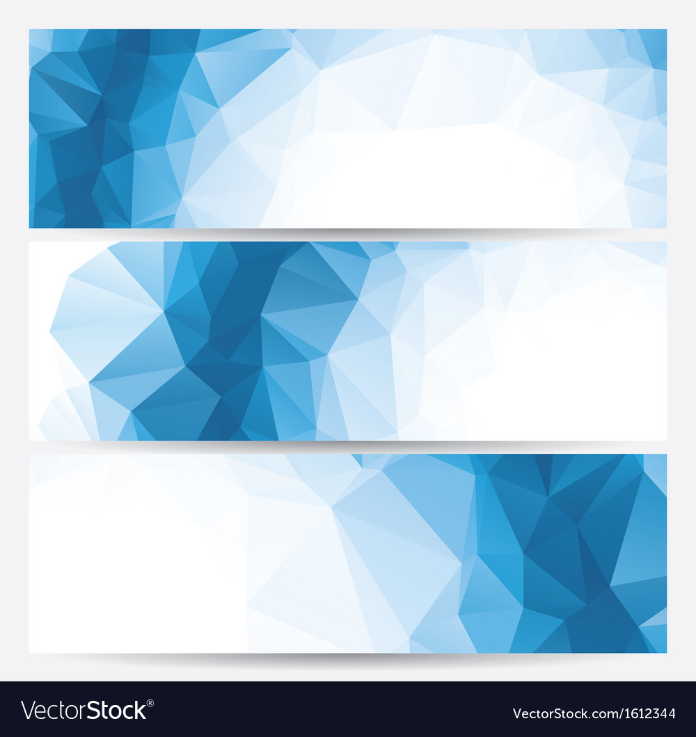 Set Abstract Geometric Banners Royalty Free Vector Image