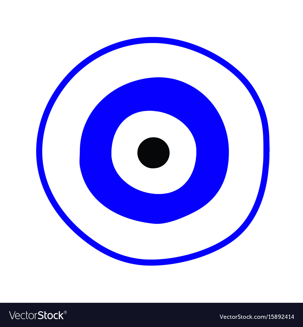 Blue Greek Evil Eye Symbol Protection Royalty Free Vector