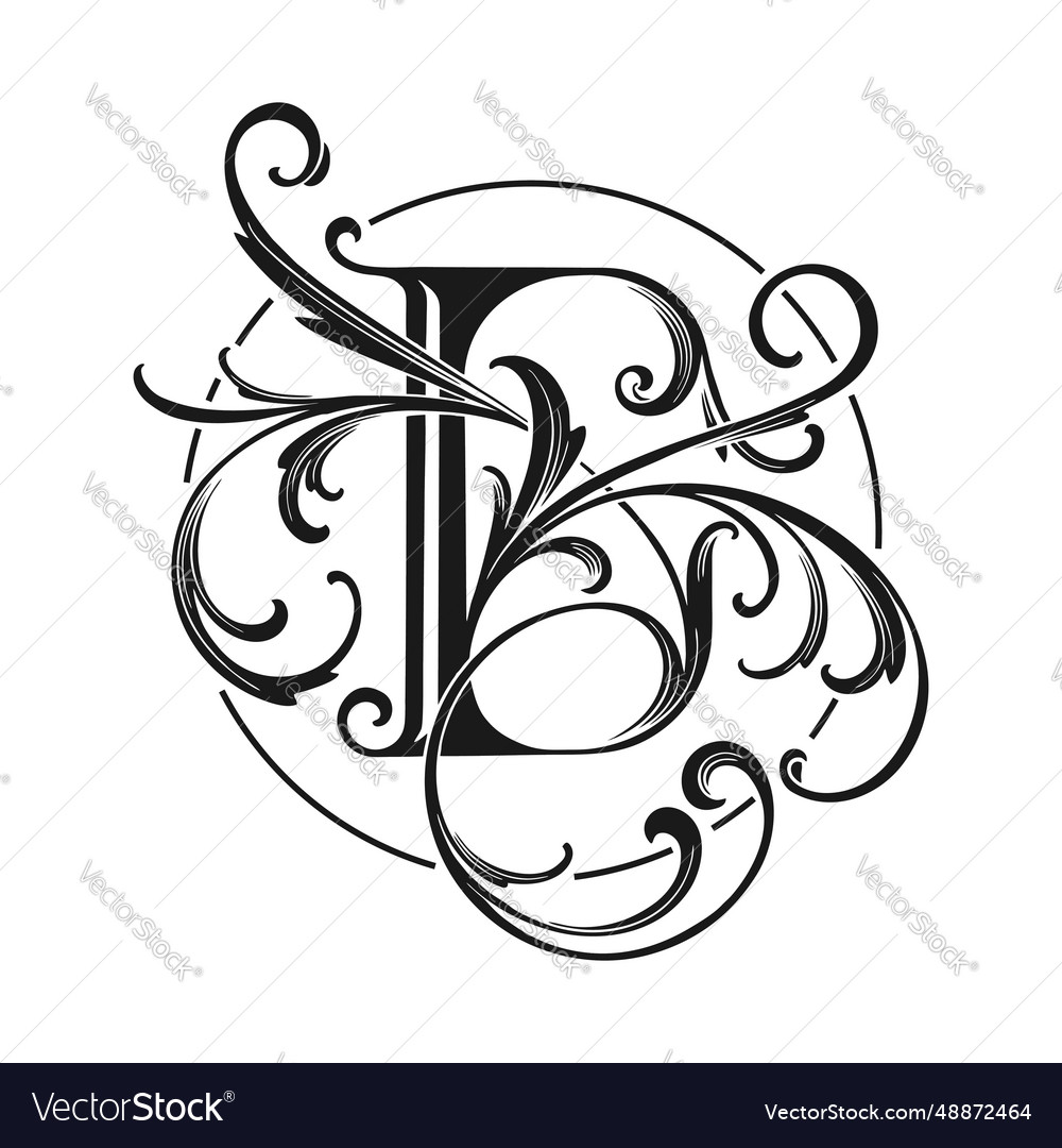 Elegant Letter E Monogram Logo Classic Flourish Vector Image