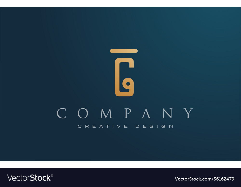 G Gold Golden Alphabet Letter Icon Logo Design Vector Image