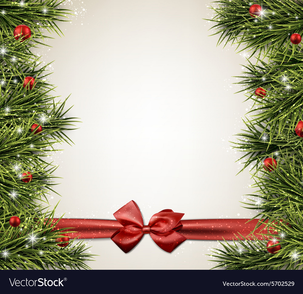 Christmas Background With Spruce Branches Vector Image