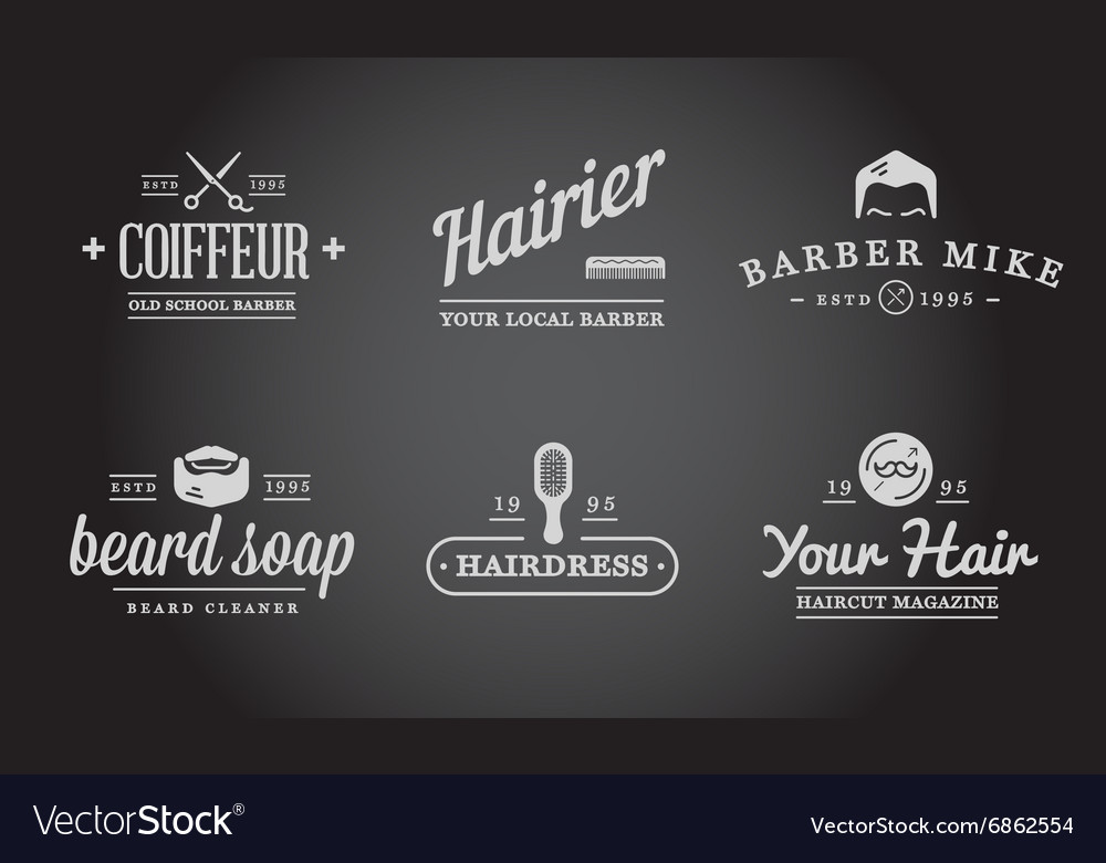 Set Of Barber Shop Elements And Shave Icons Vector Image