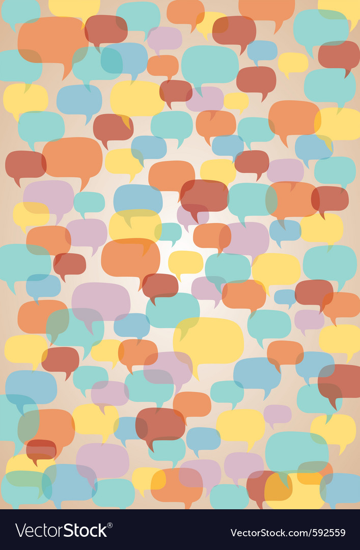 Speech Bubbles Background Royalty Free Vector Image