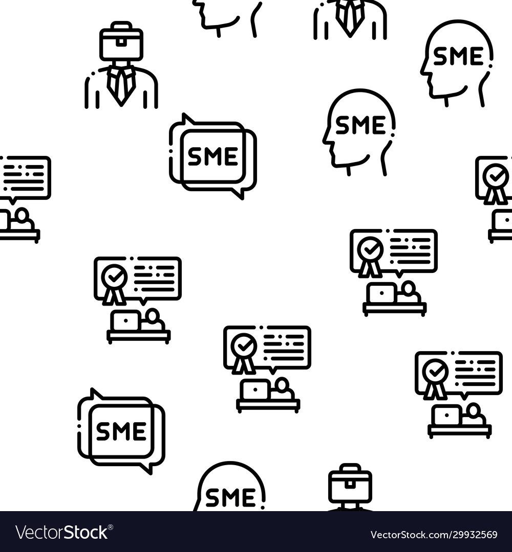 Sme Business Company Seamless Pattern Royalty Free Vector