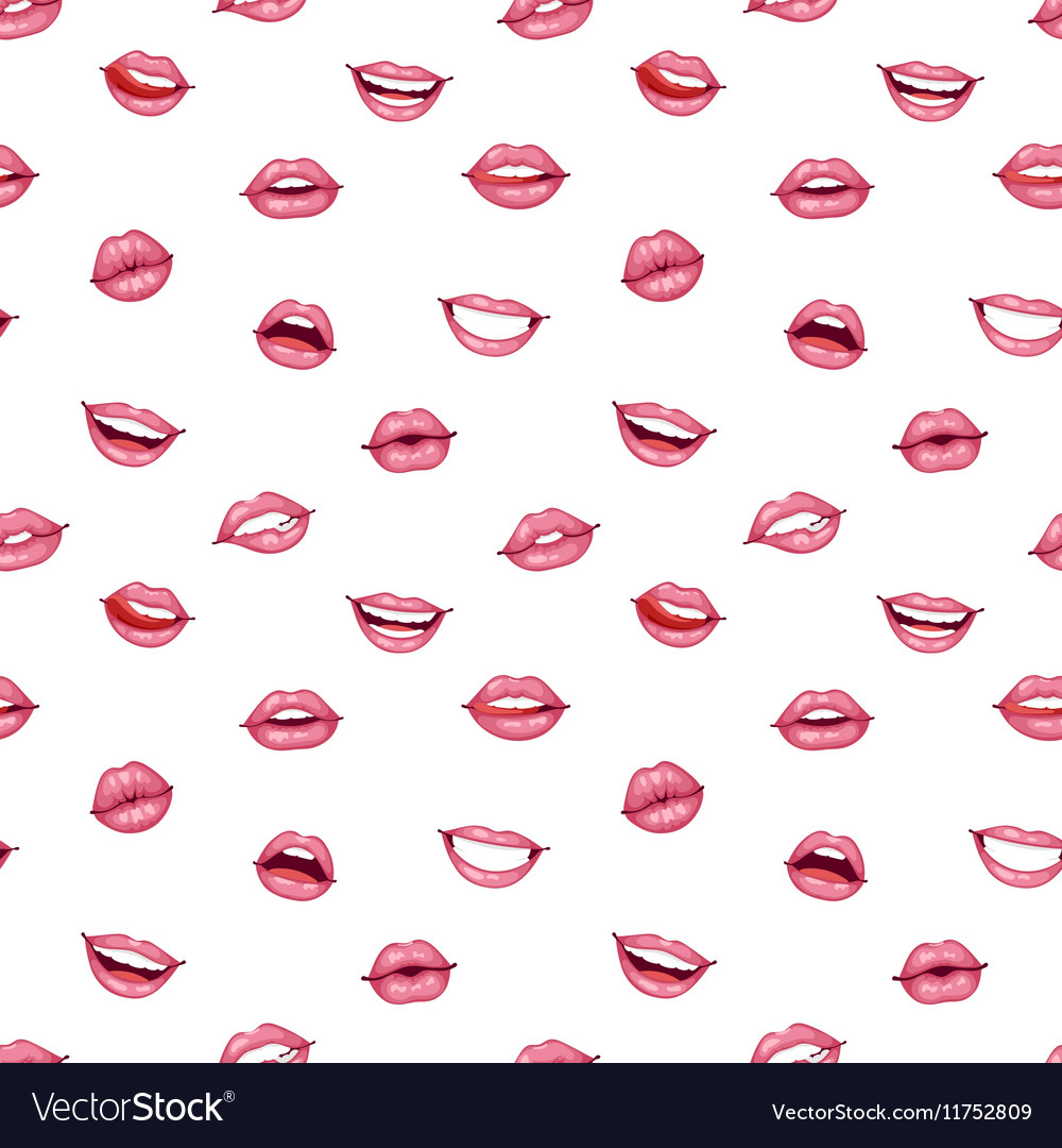 Woman Lips Seamless Pattern Royalty Free Vector Image