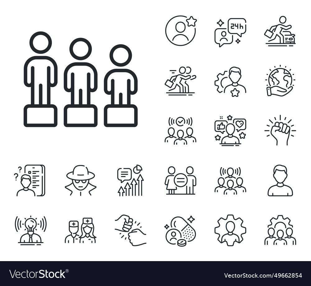 Equality Line Icon Equity Culture Sign Royalty Free Vector