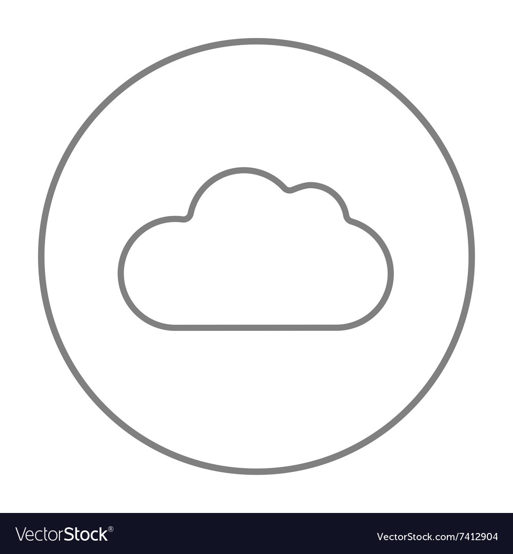 Cloud Computing Line Icon Royalty Free Vector Image