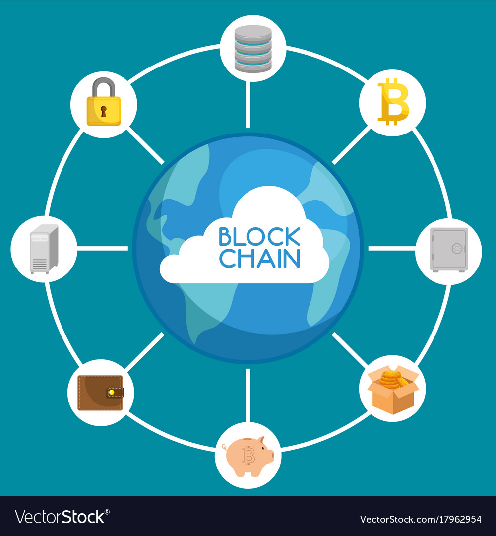 Block Chain Technology Concept Royalty Free Vector Image