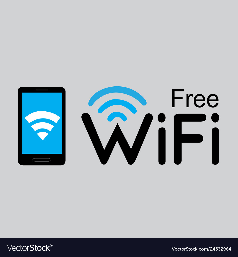 Smartphone Wifi Logo Royalty Free Vector Image