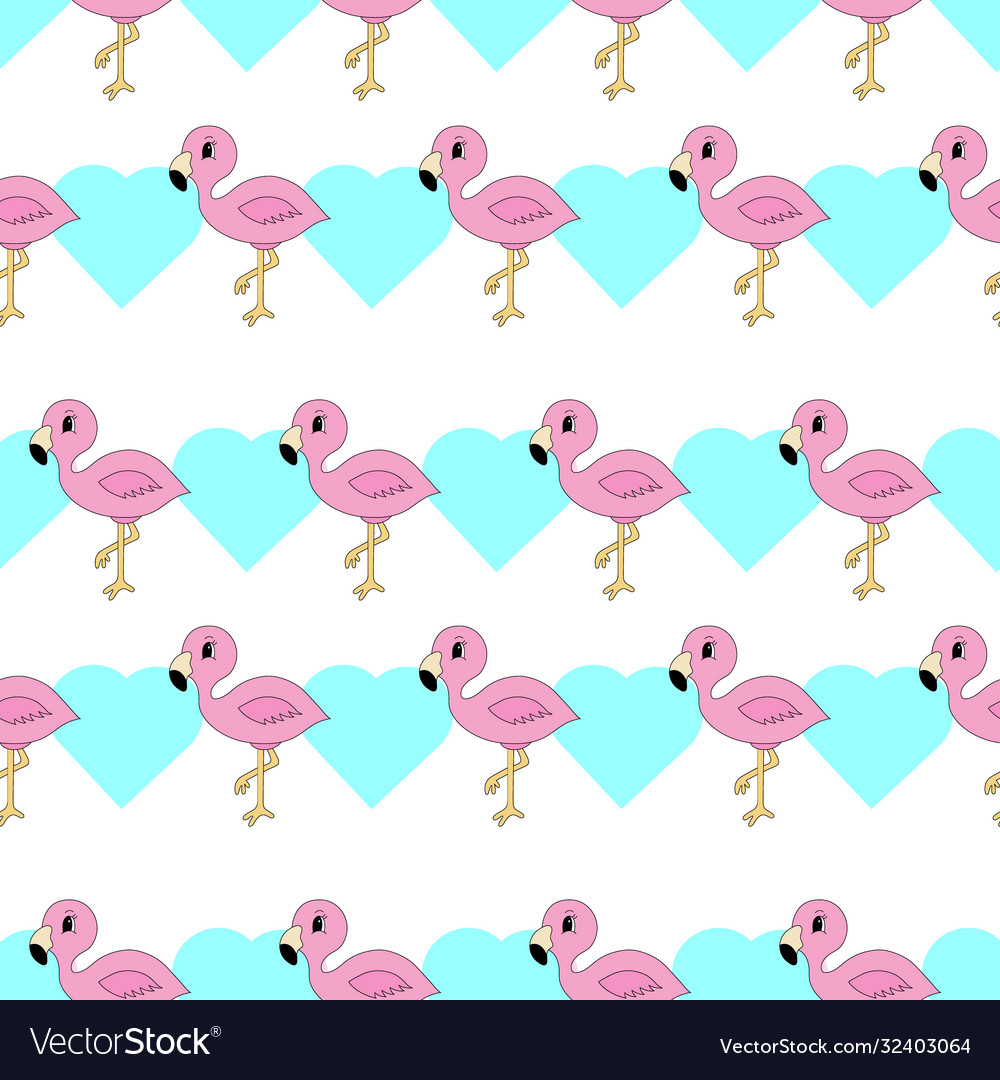 Cartoon Cute Flamingo Royalty Free Vector Image