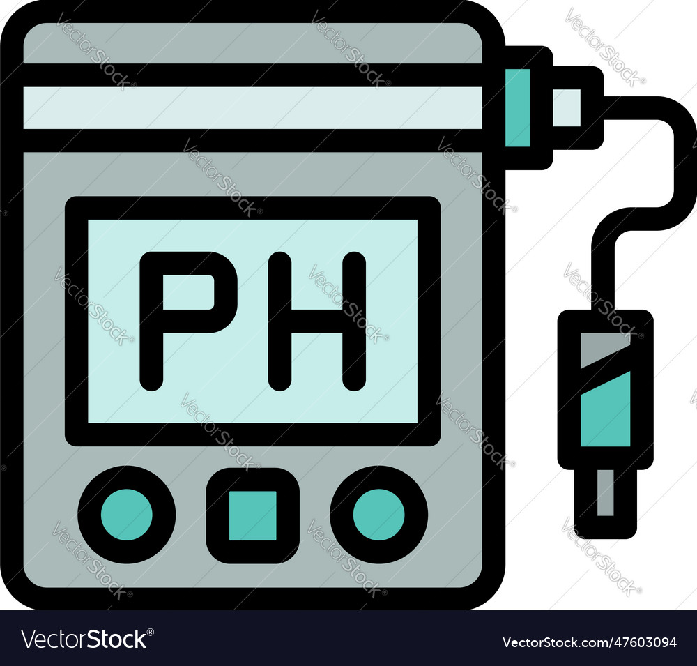 Research Ph Meter Icon Flat Royalty Free Vector Image