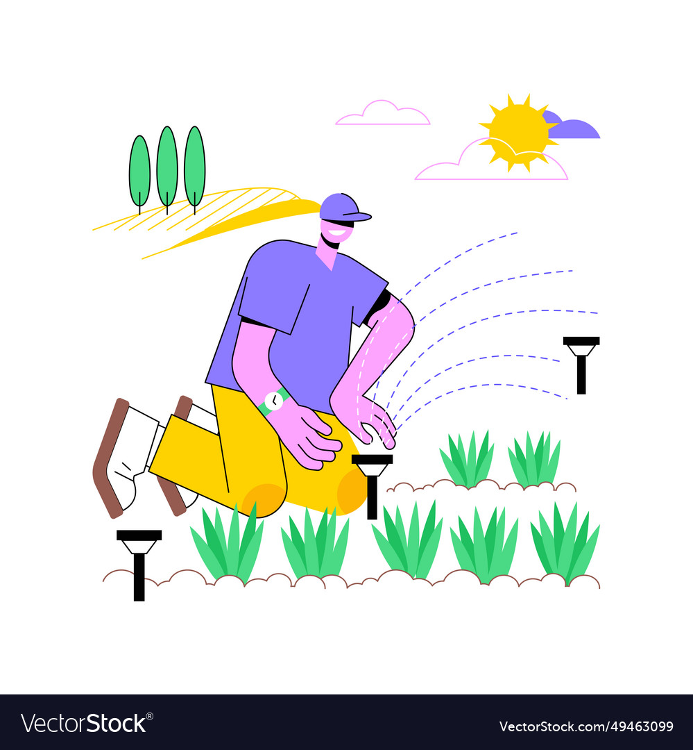 Sprinkle Irrigation Systems Isolated Cartoon Vector Image