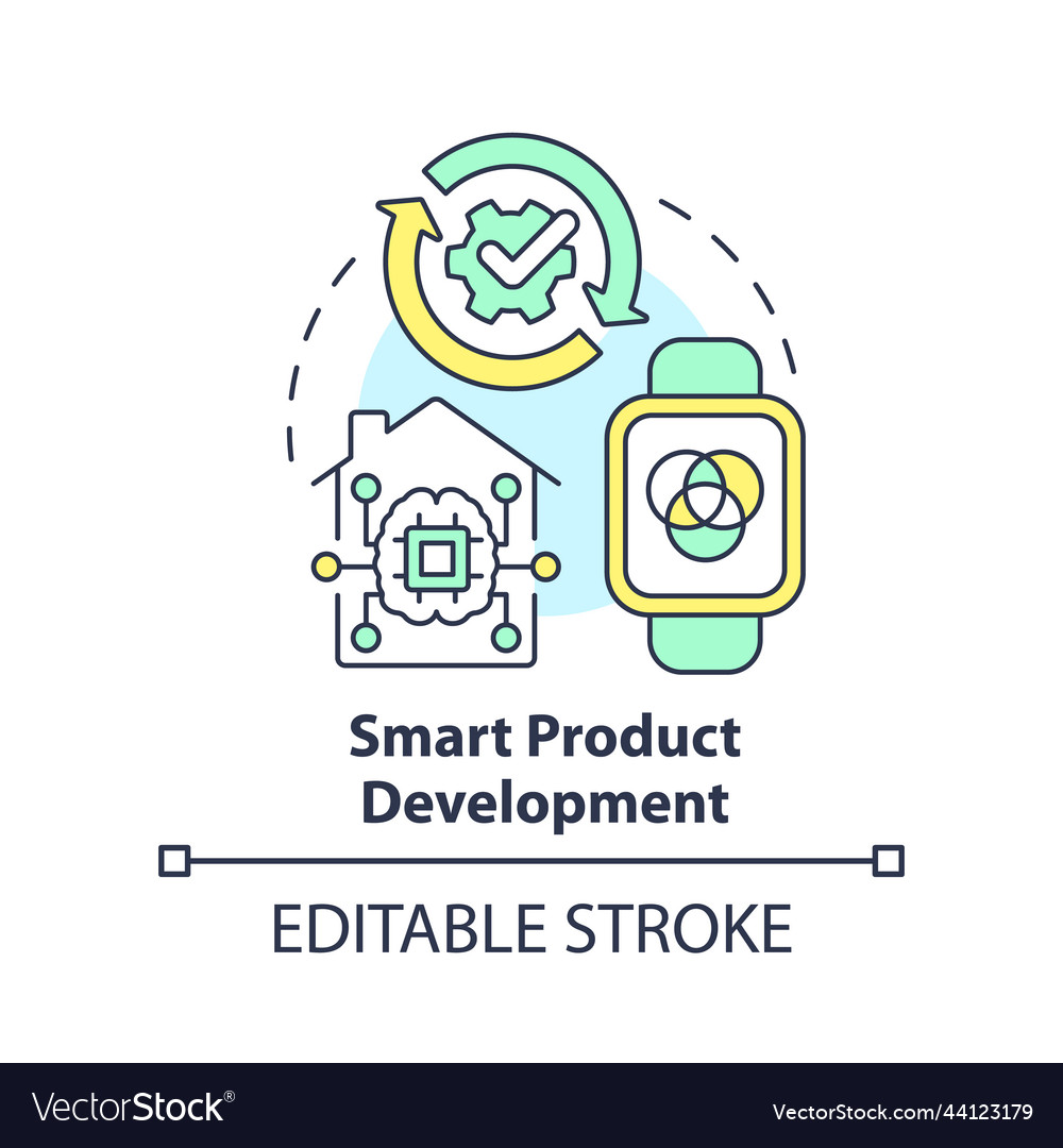 Smart Product Development Concept Icon Royalty Free Vector