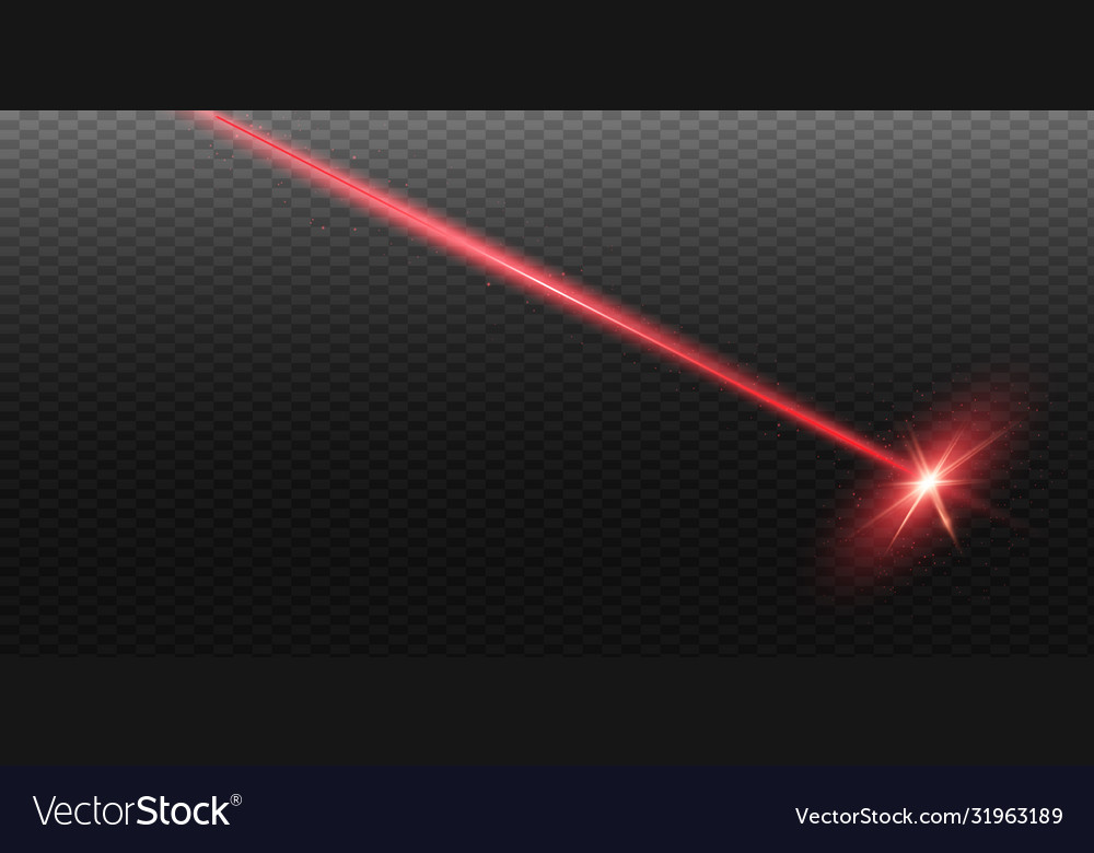 Abstract Red Laser Beam Transparent Isolated Vector Image