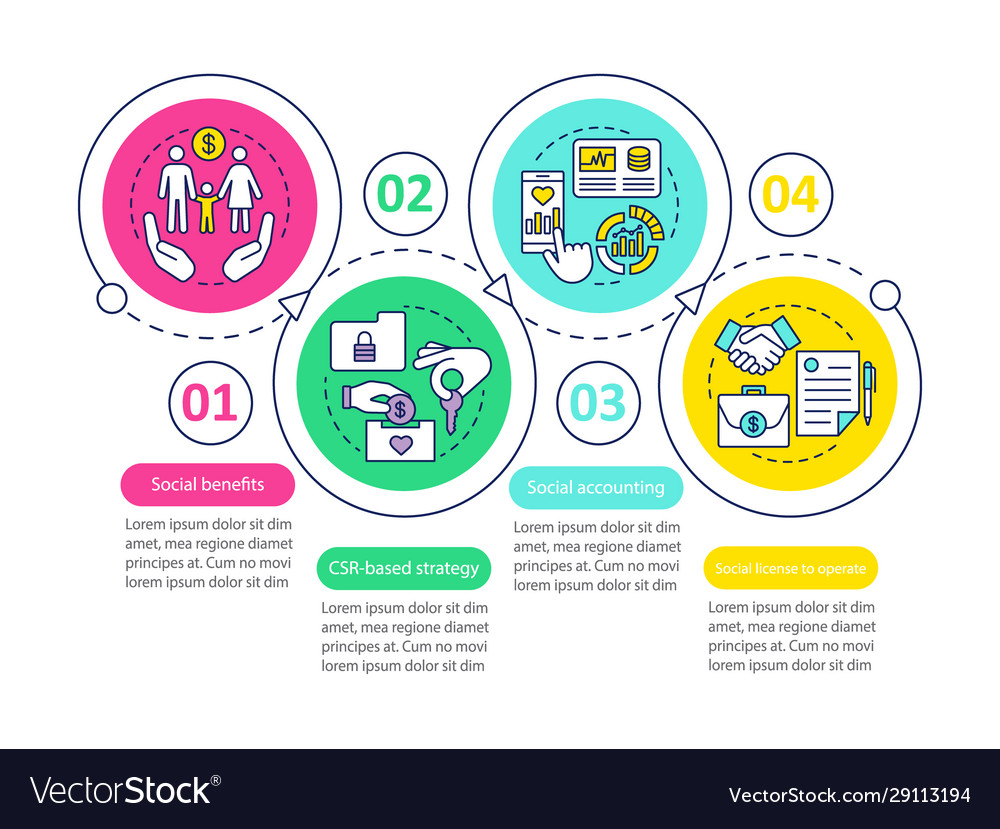 Csr Infographic Template Royalty Free Vector Image