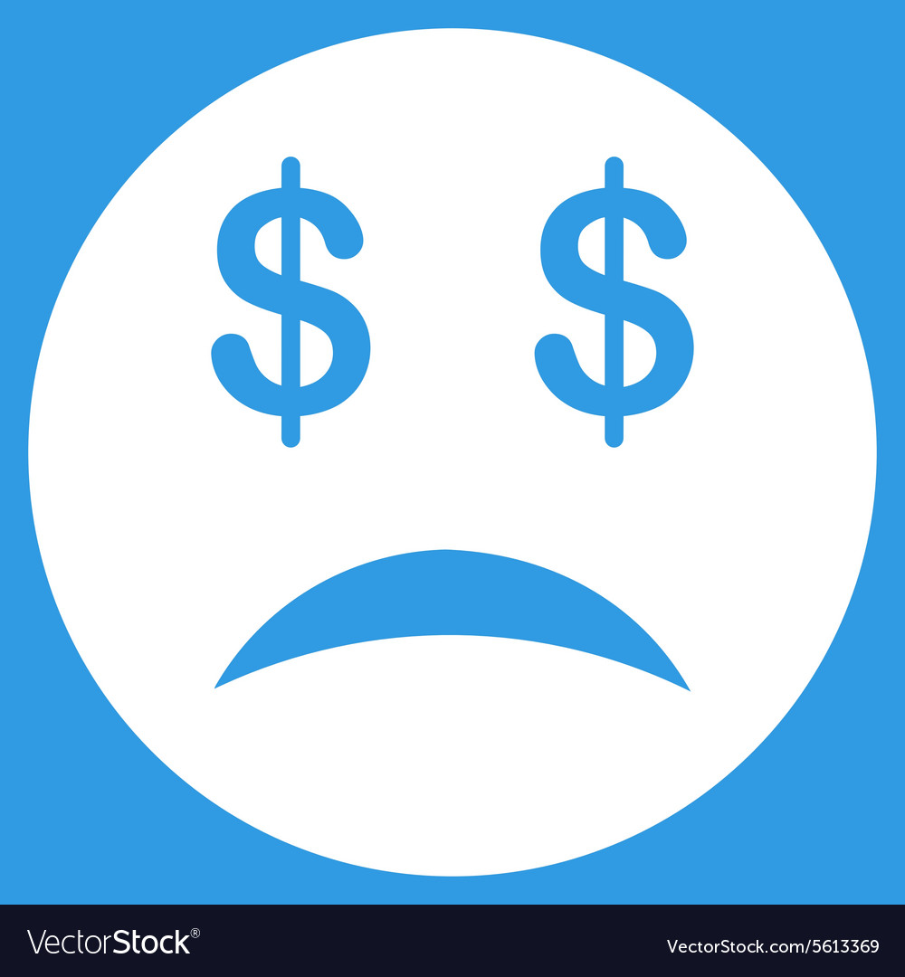 Bankrupt Smiley Icon Royalty Free Vector Image