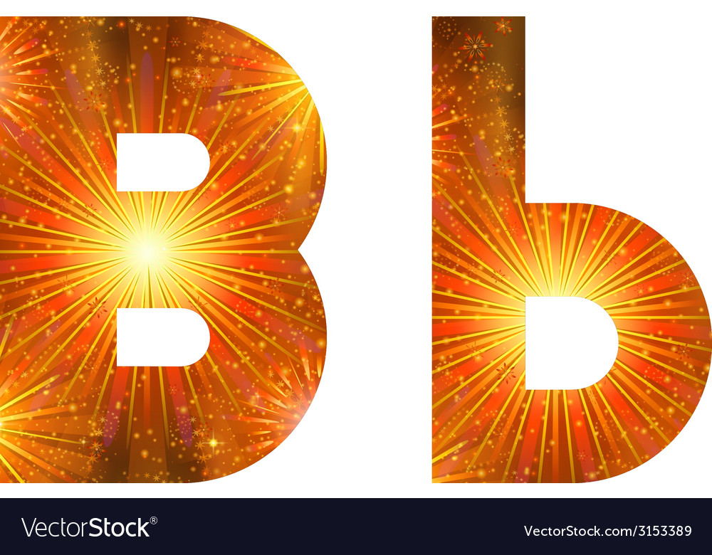 Set Of Letters Firework B Royalty Free Vector Image