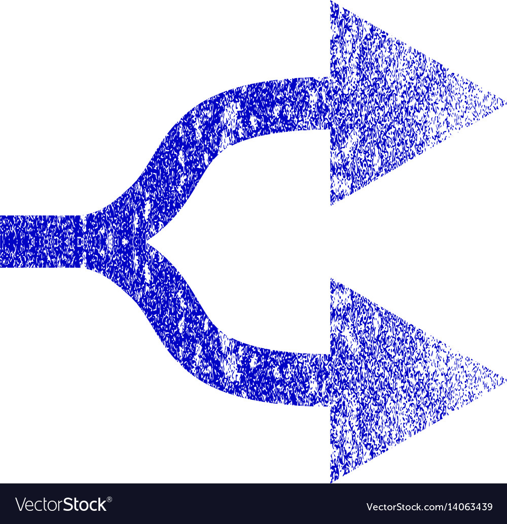 Split Arrows Right Grunge Textured Icon Royalty Free Vector