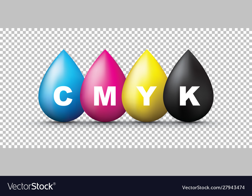 Cmyk Ink Splashes Royalty Free Vector Image Vectorstock