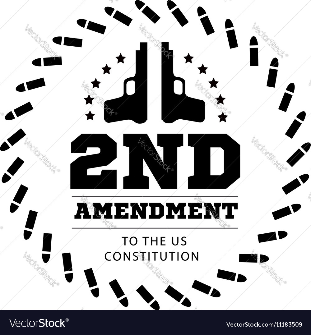 Second Amendment To The Us Constitution Permit Vector Image