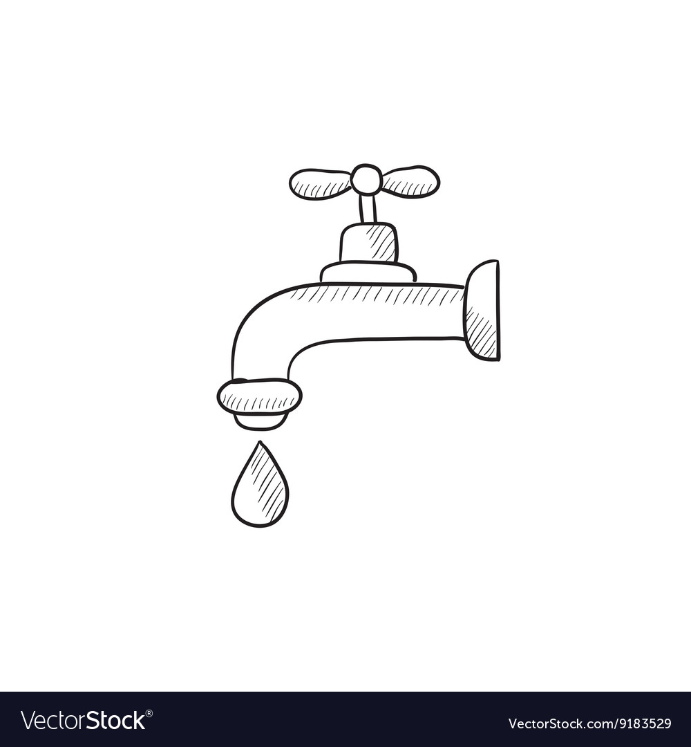 Рисунок крана с водой для детей