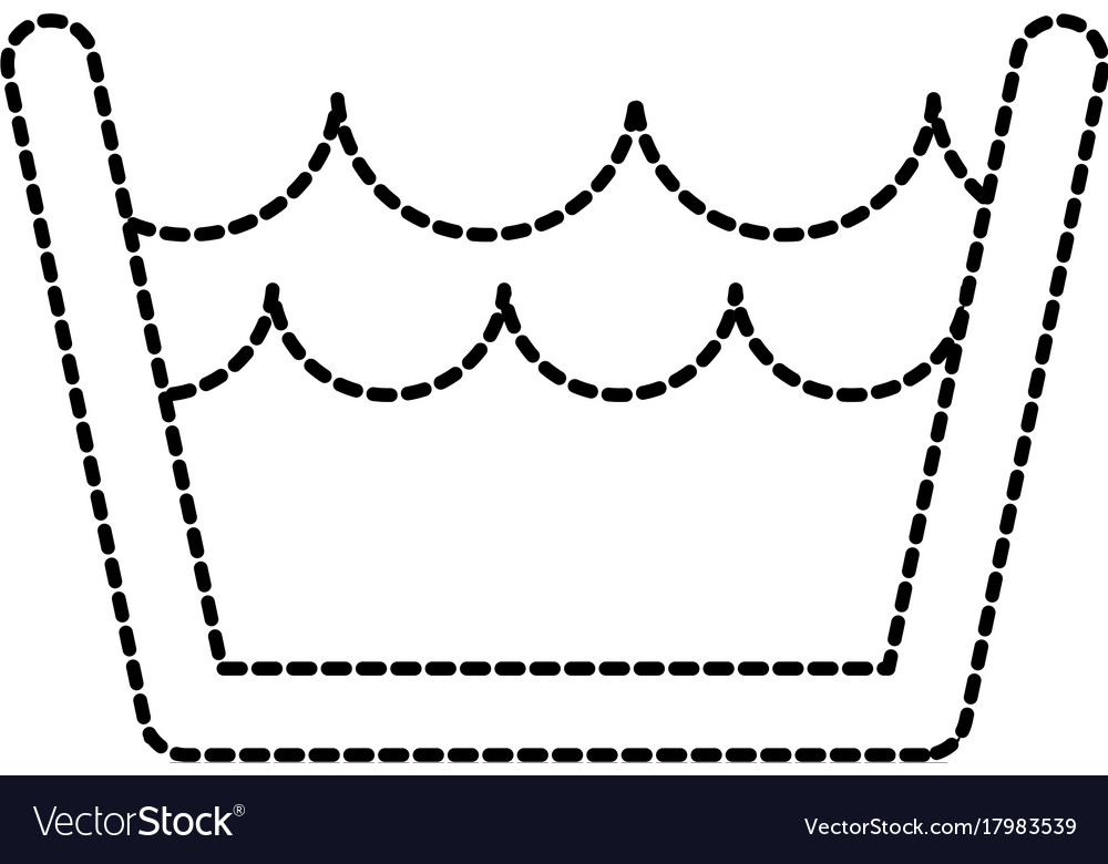 Basin With Water Laundry Clean Icon Royalty Free Vector