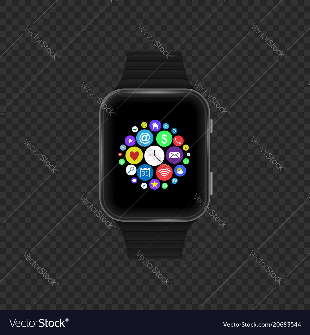 Sensor Smart Watch Royalty Free Vector Image VectorStock