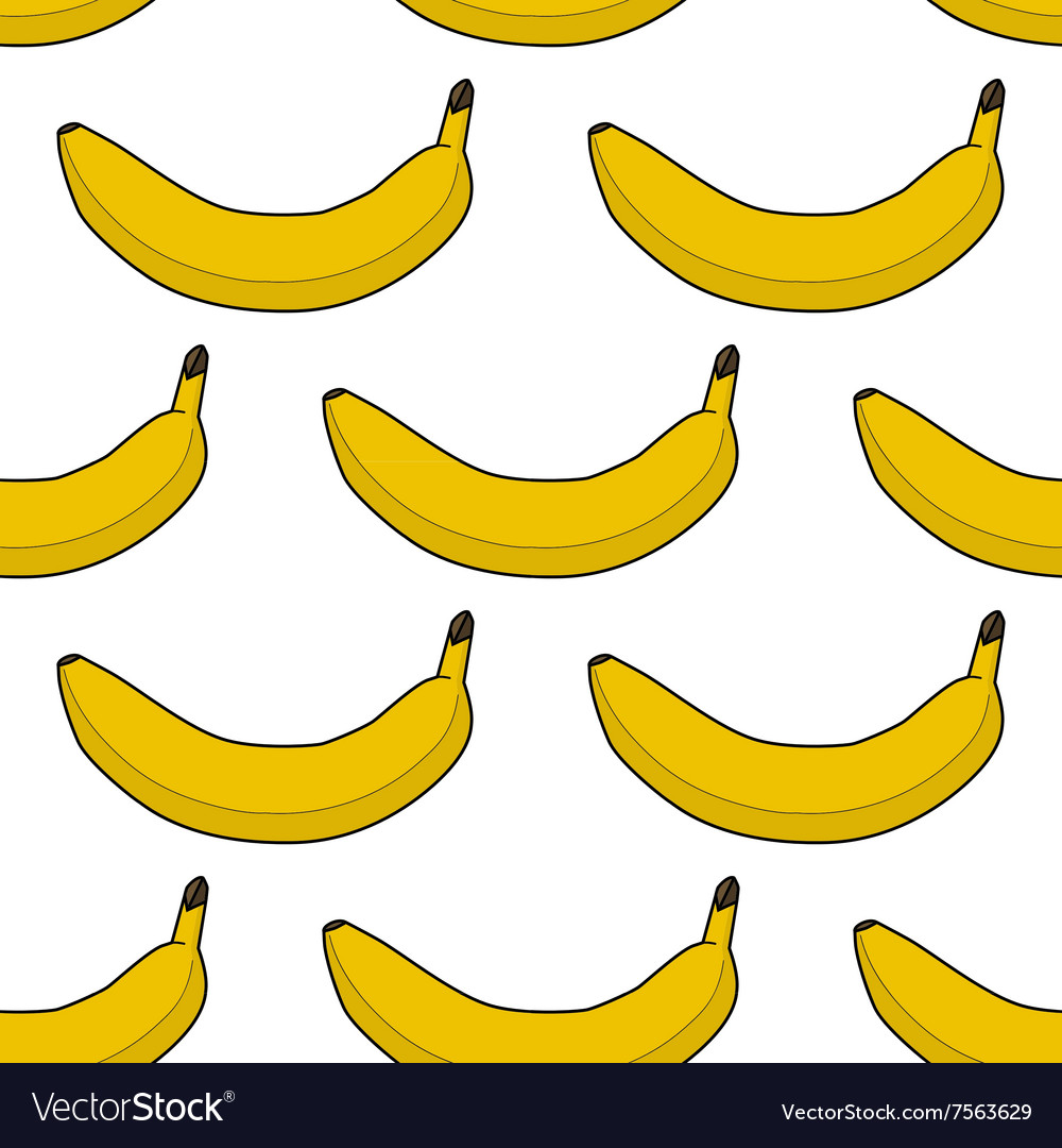 Colorful Seamless Pattern Of Bananas Royalty Free Vector