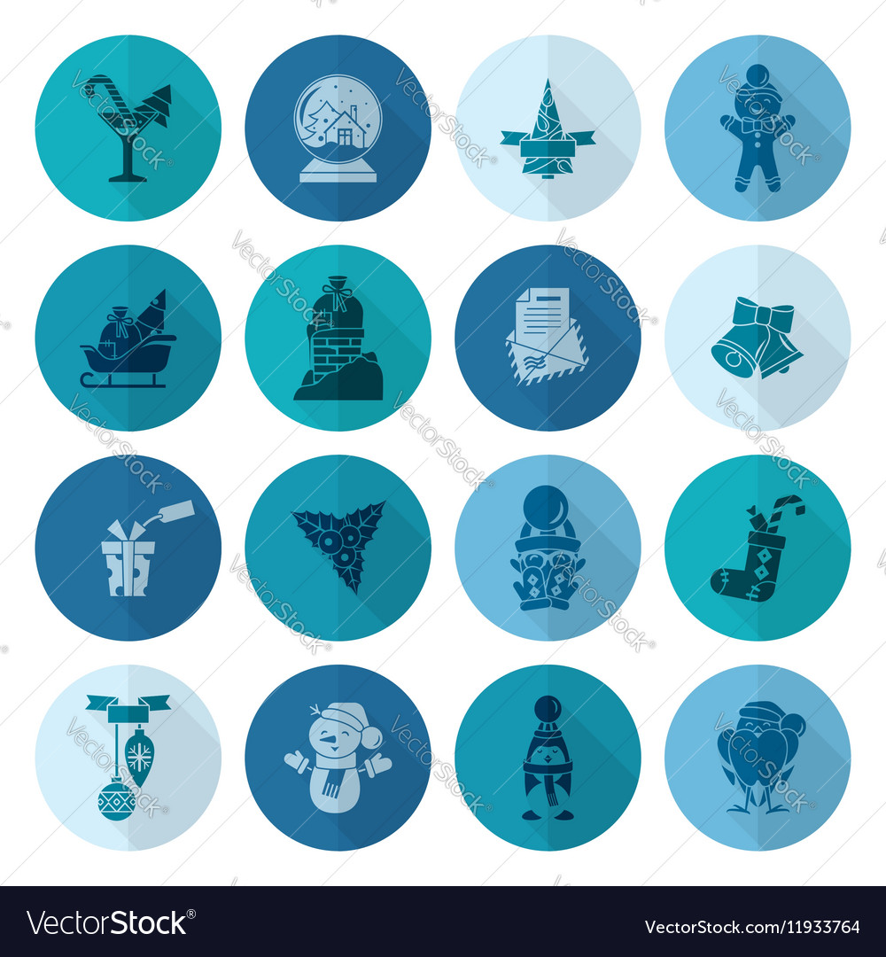 Christmas And Winter Icons Collection Royalty Free Vector