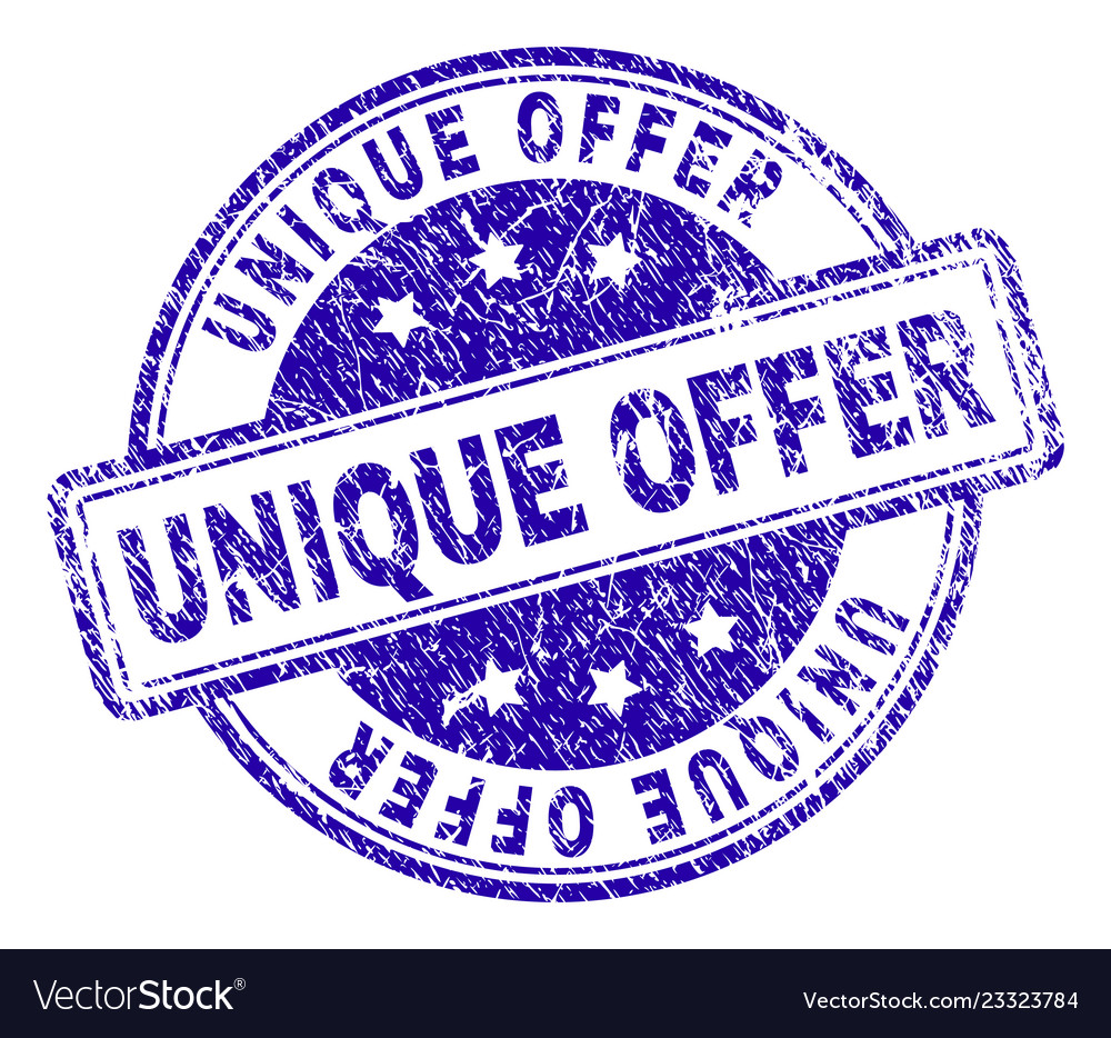 Grunge Textured Unique Offer Stamp Seal Royalty Free Vector