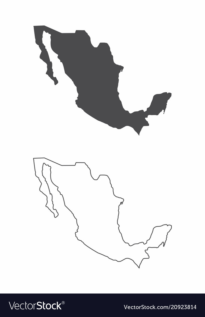 Maps Of Mexico Royalty Free Vector Image Vectorstock