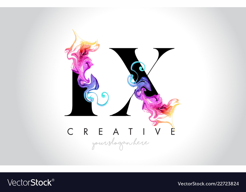 Lx Vibrant Creative Leter Logo Design Royalty Free Vector