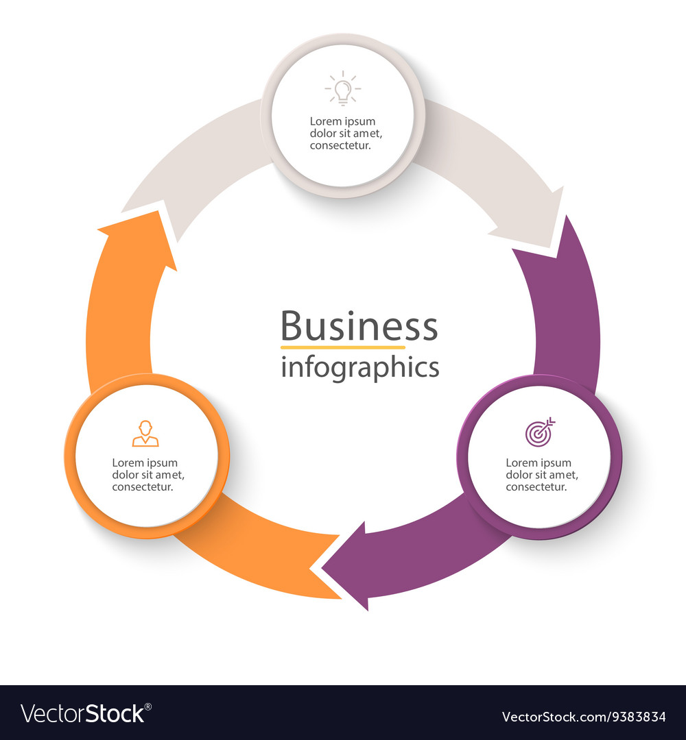 Circular Arrows For Infographics Royalty Free Vector Image