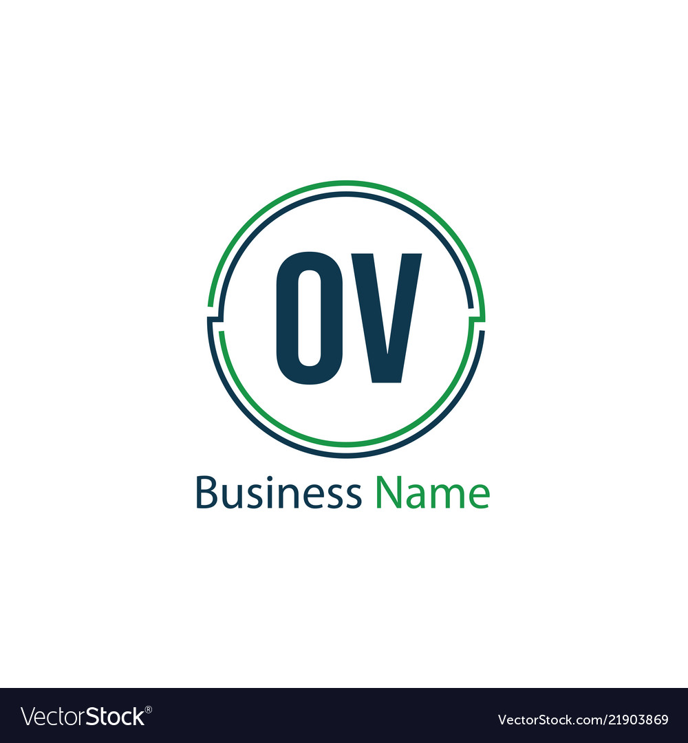 Initial Letter Ov Logo Template Design Royalty Free Vector